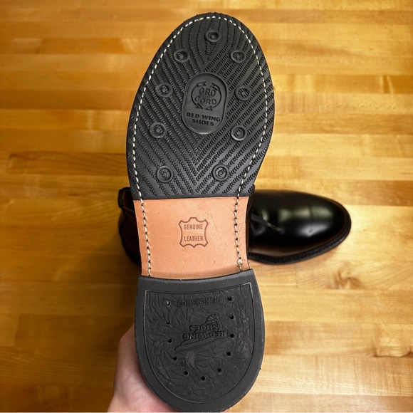 Red Wing Postman Chukka Genuine Leather Black Boots Size US 10.5 Men Authentic - Picture 7 of 8